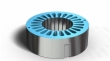 Light blue insulated epoxy coated stator