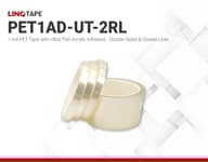 PET1AD-UT-2RL | 1-mil PET Tape with Ultra thin Acrylic Adhesive - Double sided & Double liner