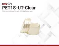 PET1S-UT-Clear | 1-mil Clear Polyester (PET) Tape with ultra thin Silicone Adhesive