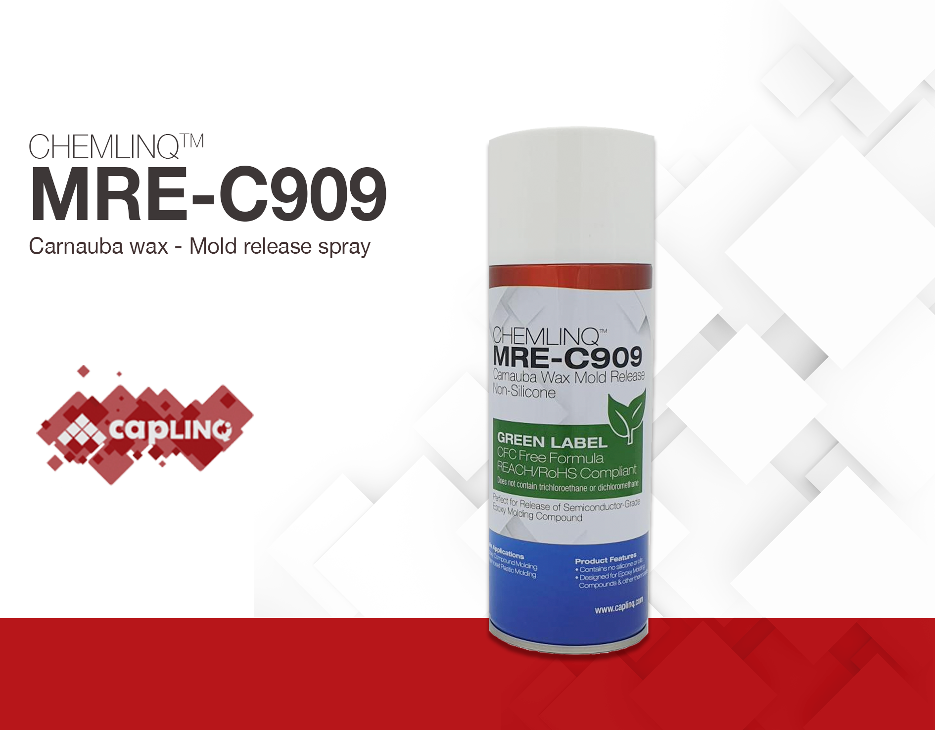 MRE-C909, Carnauba Wax Non-Silicone Epoxy Mold Release Spray for  electronics
