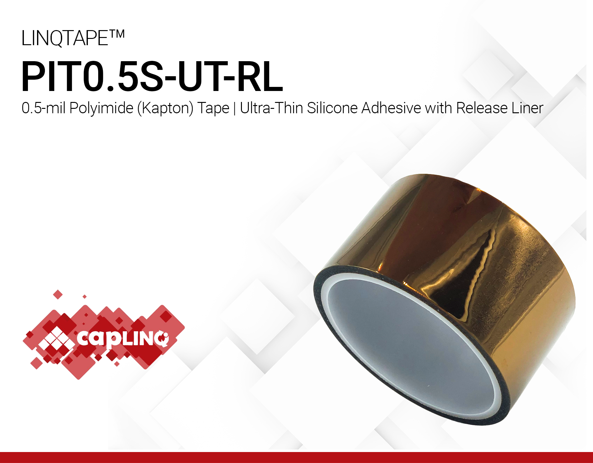 0.5-mil Polyimide Tape, Ultra Thin 0.5mil Silicone Adhesive with Release  Liner