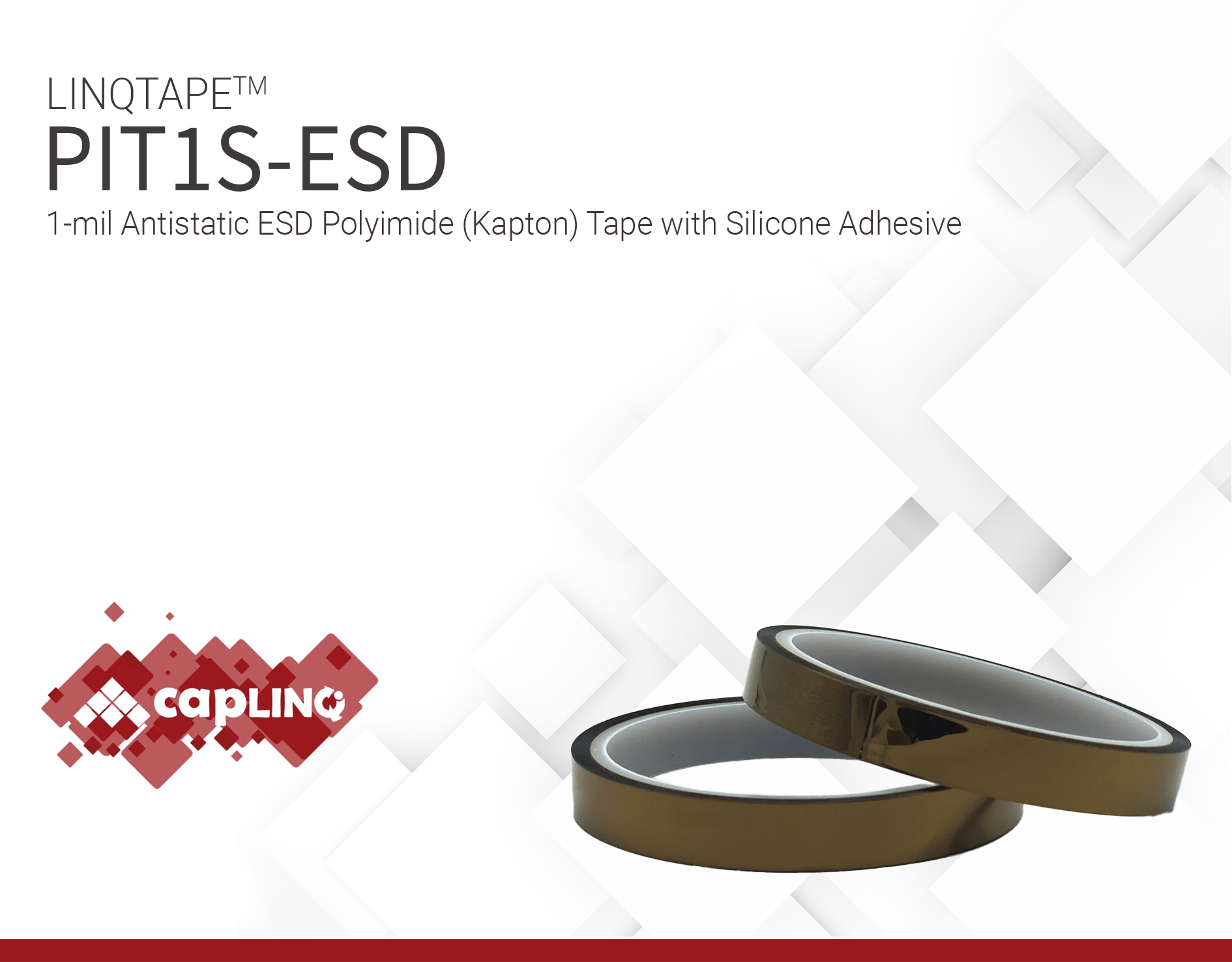 1mil Antistatic ESD Polyimide (Kapton) Tape Silicone PIT1SESDSeries