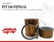 PIT1N-FEP616 | 1mil FN Polyimide Film with 0.1mil FEP on Both Sides | No Adhesive