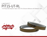 PIT1S-UT-RL | 1mil Polyimide (Kapton) Tape | Ultra Thin Silicone Adhesive with Release Liner