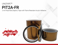 PIT2A-FR | 2-mil Polyimide (Kapton) Tape with Flame Retardant Acrylic Adhesive