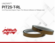PIT2S-T-RL |2mil Polyimide (Kapton) Tape | Thin Silicone Adhesive with Release Liner