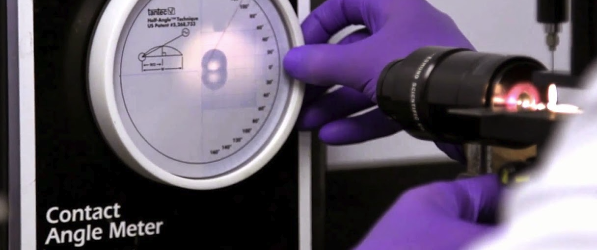 measuring oil contact angle for coatings