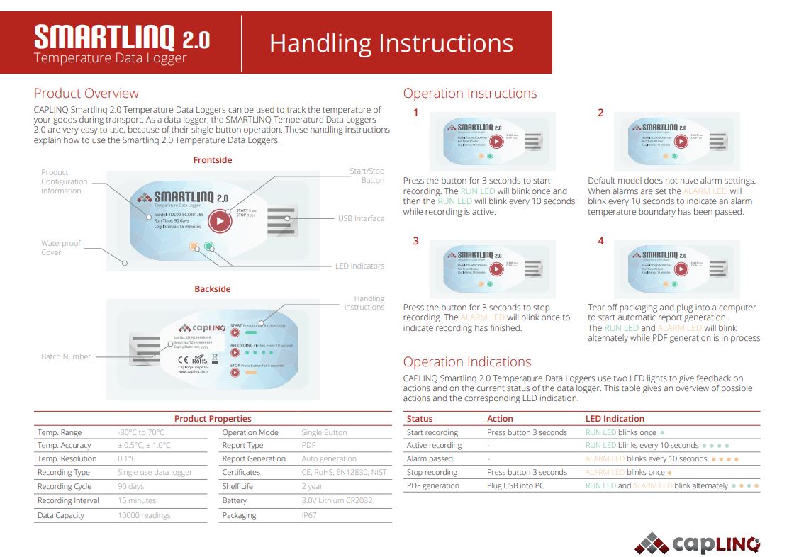 Smartlinq 2.0 USB Temperature Data Logger