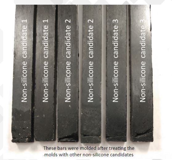 MRE-C909 Carnauba wax compared to other non-silicone mold release agents